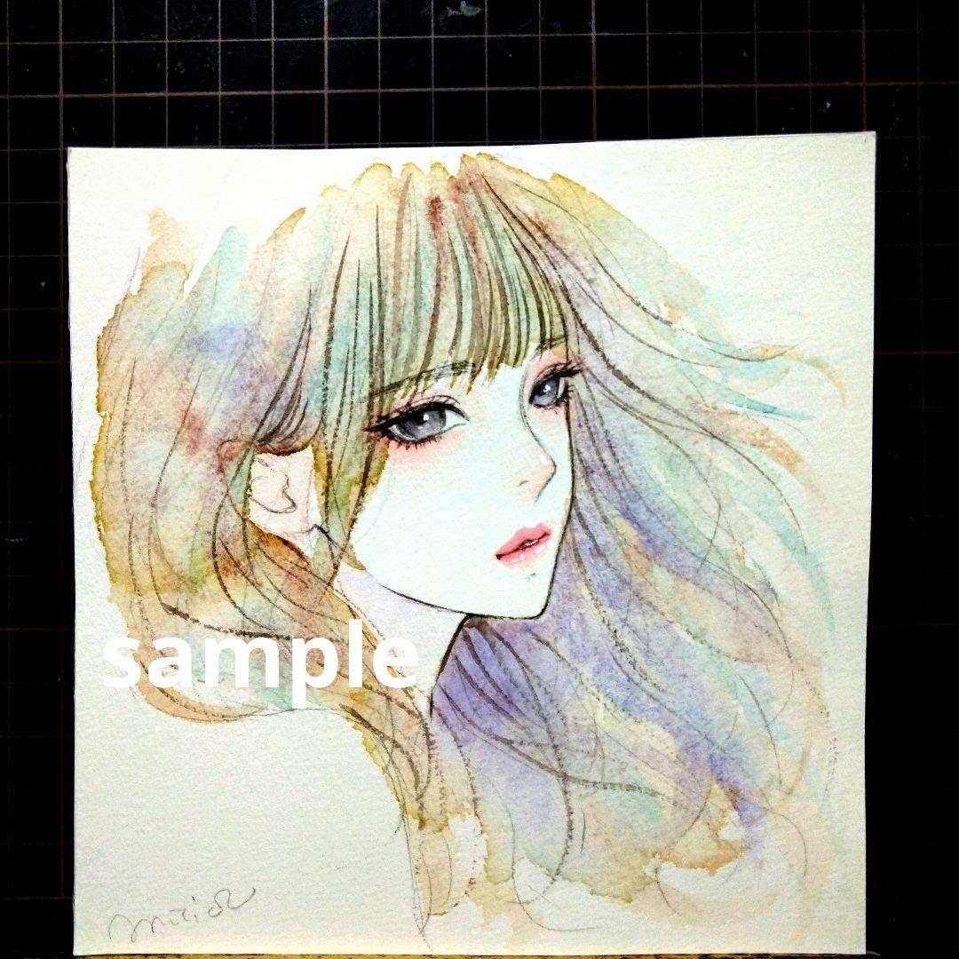251030A　 肉筆原画　手描きイラスト　絵画　オリジナル　アナログ　水彩画