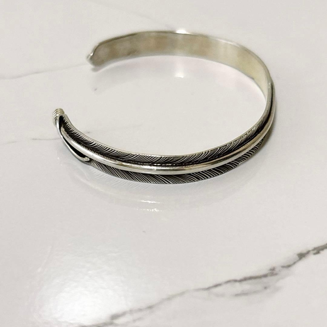 新品✨ハルポ ALL SILVER FEATHER BRw67 フェザーバングル