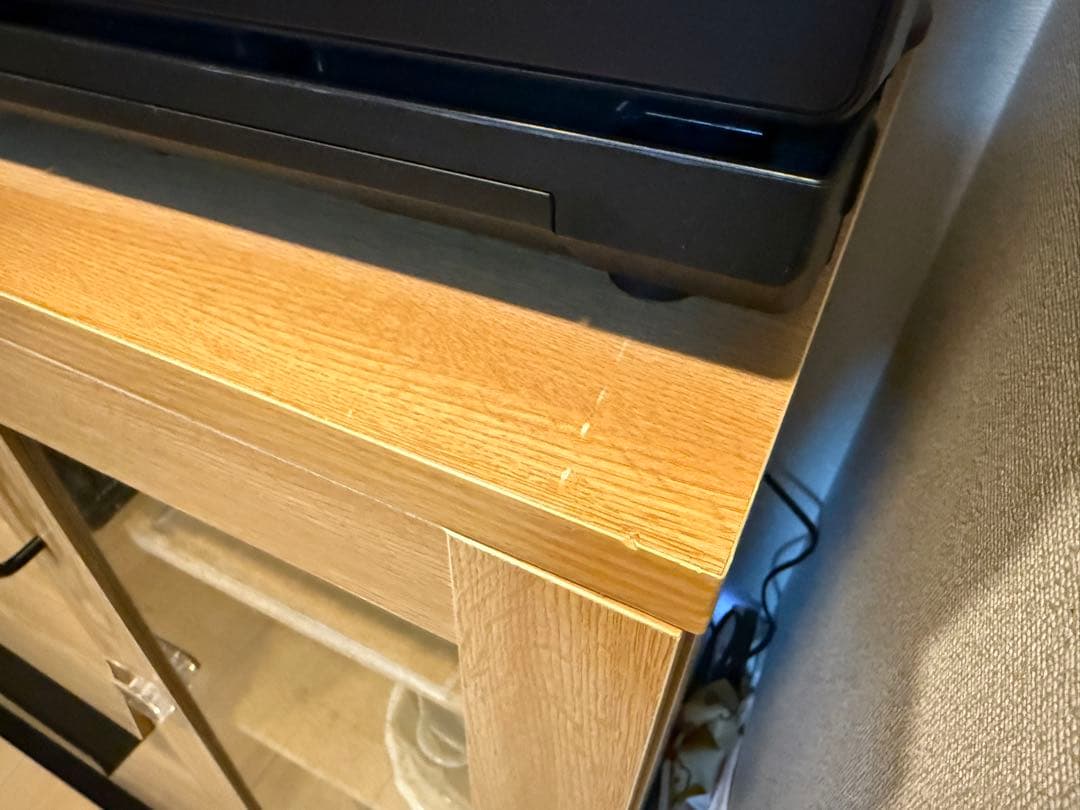 【底値】キッチン収納キャビネット ガラス扉付き