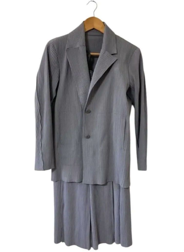 美品　me ISSEY MIYAKE A-POC テーラードジャケット グレー