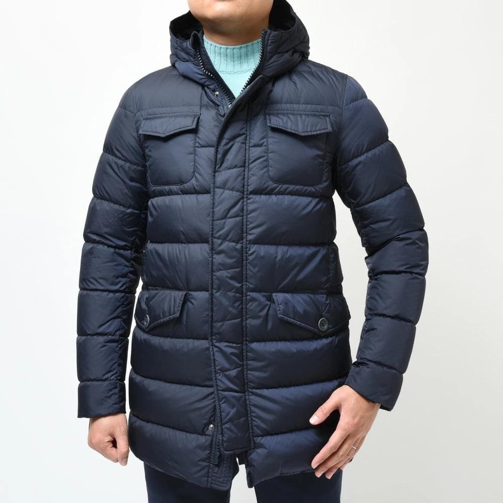 HERNO ポーラテック ウォーターレペレントナイロン ダウンフーディーコート