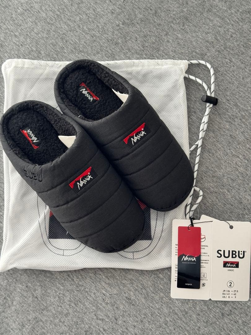 SUBU NANGA HINOC　チャコール　サンダル　サイズ2
