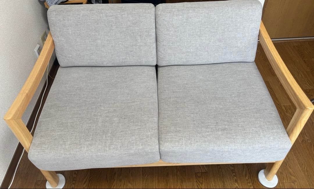 ソファー 天然木フレーム ファブリック2人掛け タンスのゲン