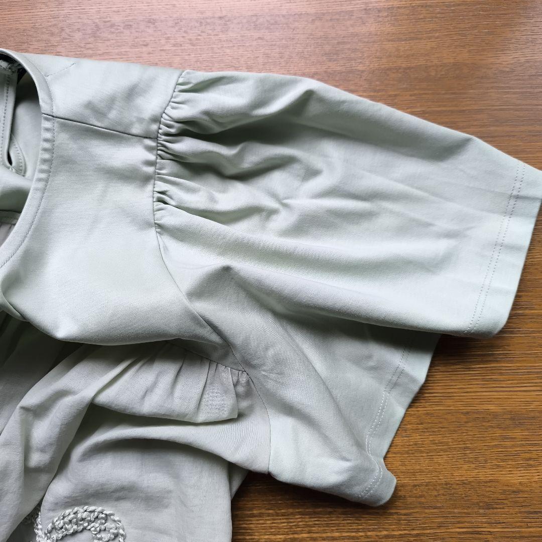 M'S GRACY カタログ掲載　24ss 刺繍入りチュニックカットソー　緑系