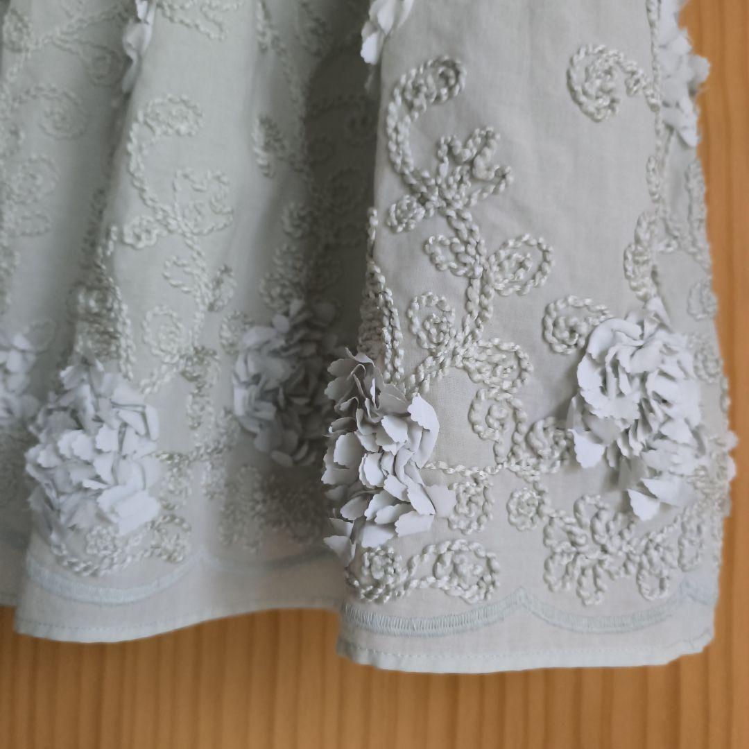 M'S GRACY カタログ掲載　24ss 刺繍入りチュニックカットソー　緑系