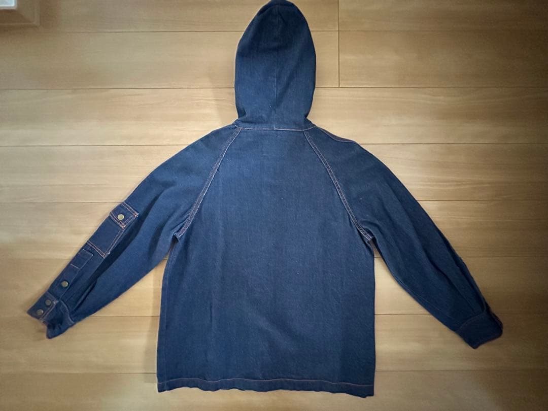 VINTAGEカーハートフード付デニムジャケット USA製Mサイズ