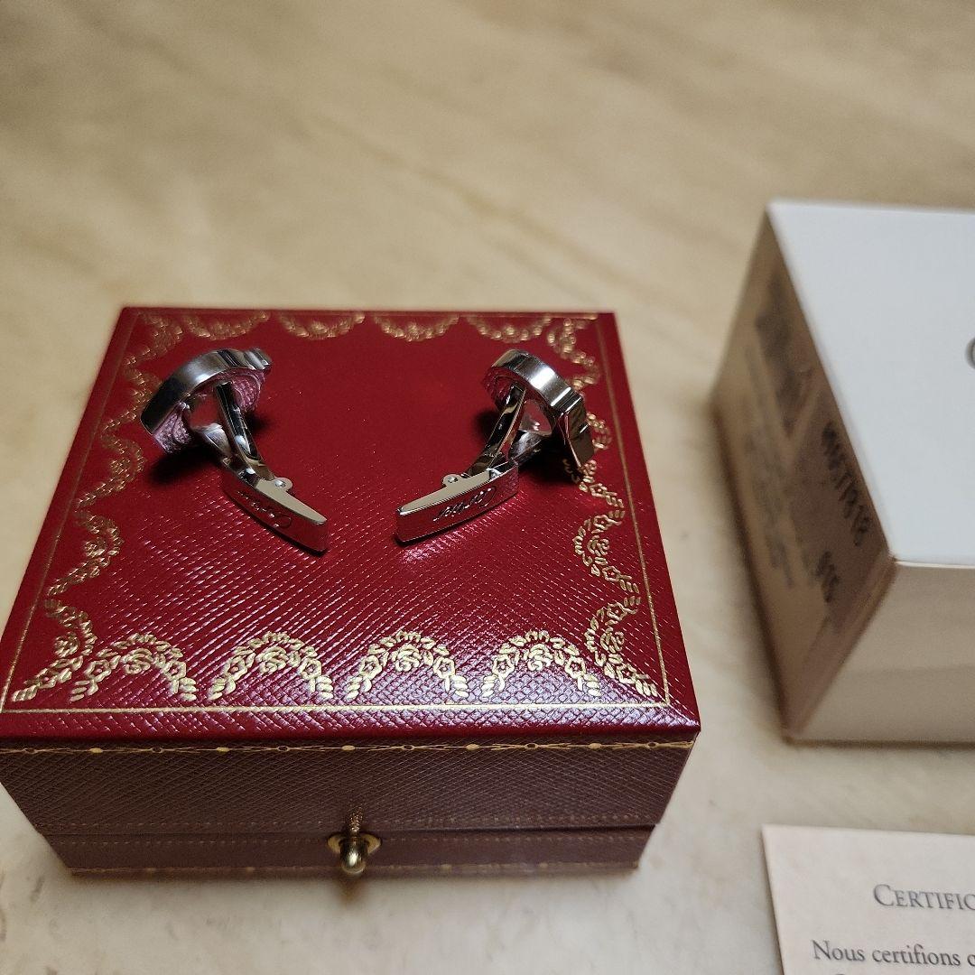Cartier シルバー ラウンドカフリンクス