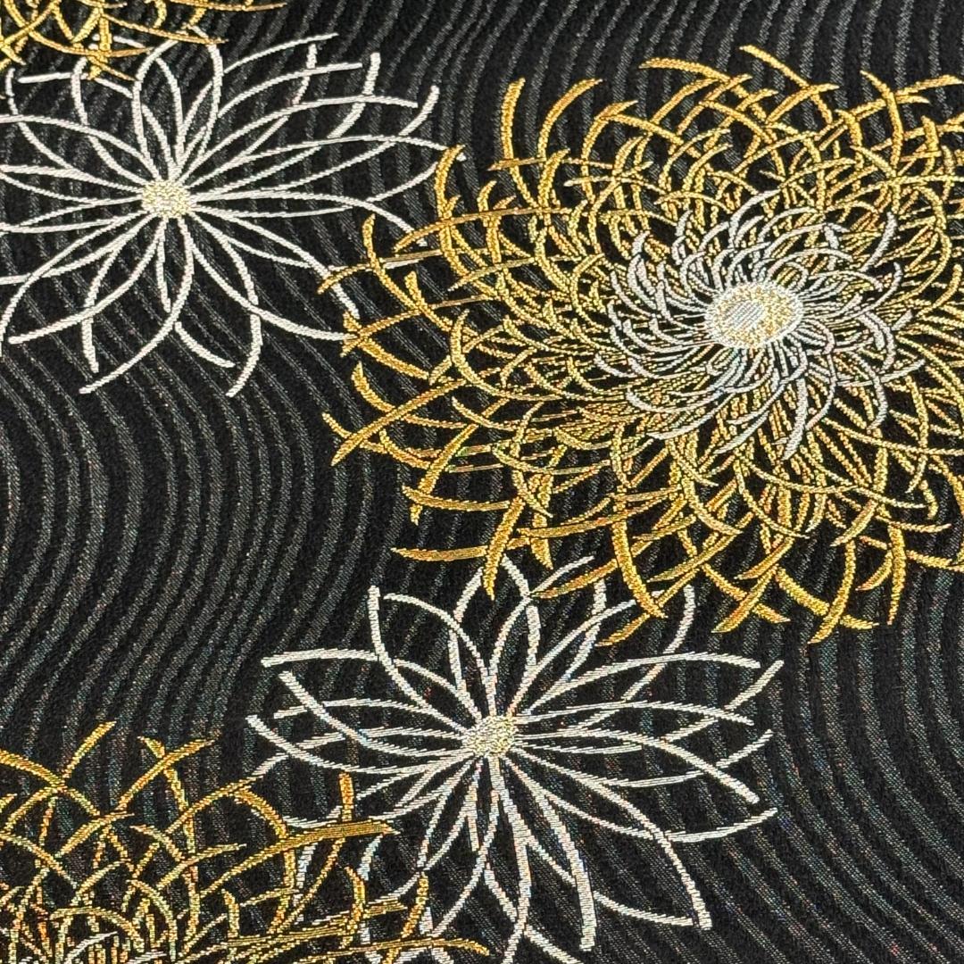 訳あり　名古屋帯　西陣織　千地泰弘　菊