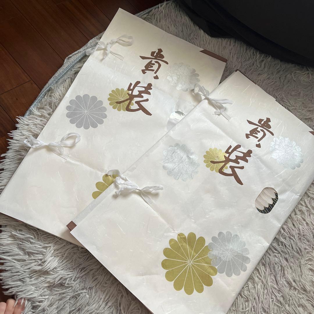 男の子　お宮参り用黒地金色鷲刺繍着物　長襦袢　　クリーニング済み　一回着用