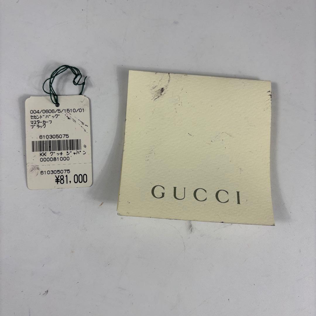 GUCCI ショルダーバッグ　 パテントレザー　 がま口　チェーン　ブラック