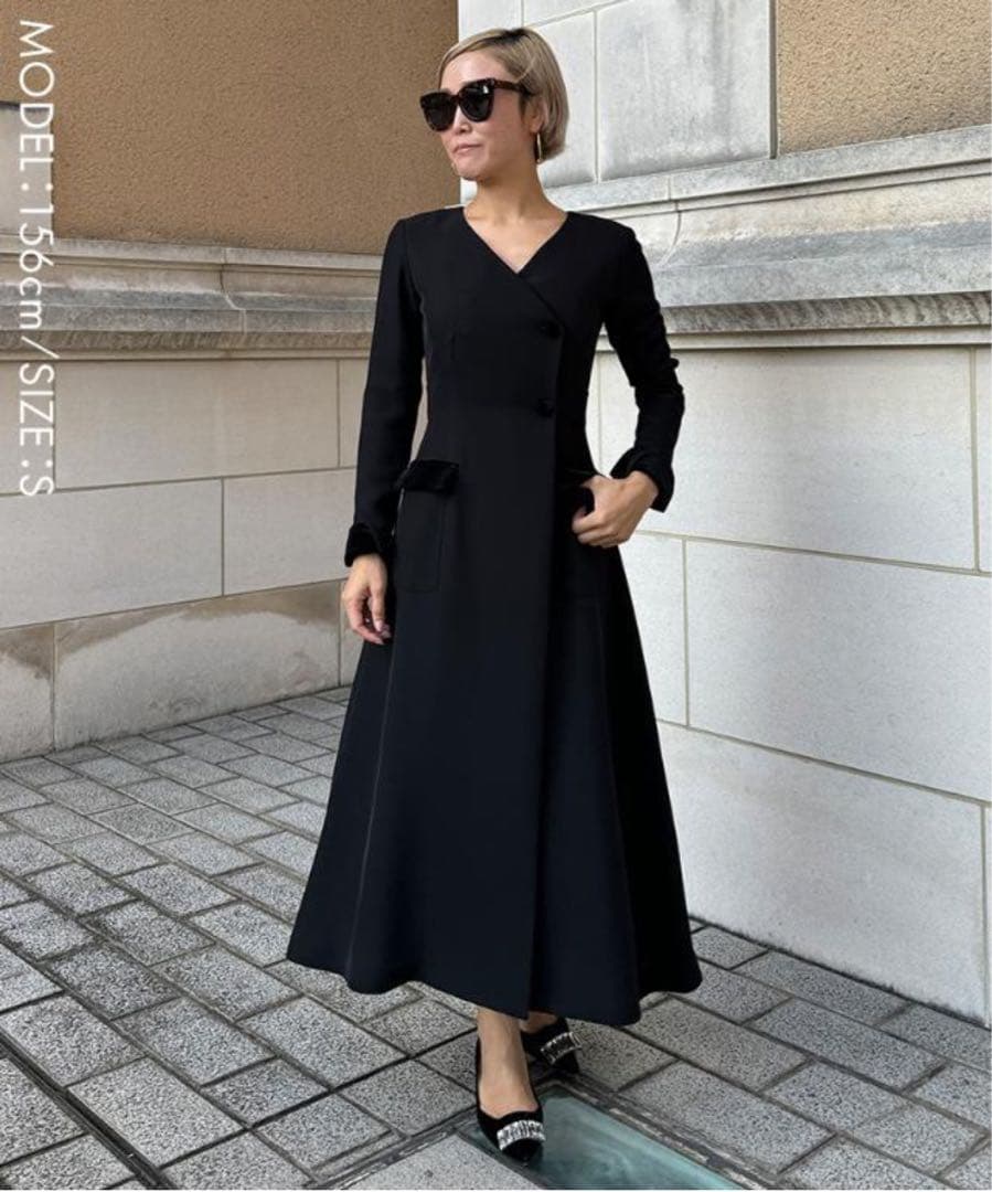 JENNE ブラックロングワンピース