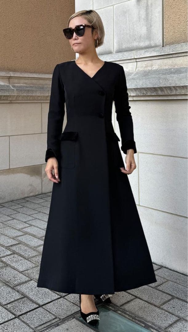 JENNE ブラックロングワンピース