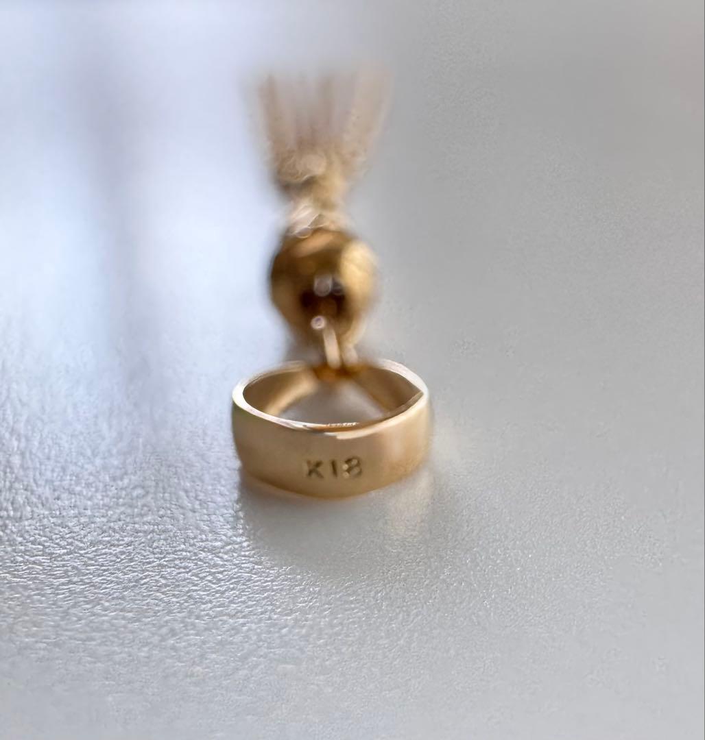 K18YG グリッタービーズ・フリンジチャーム