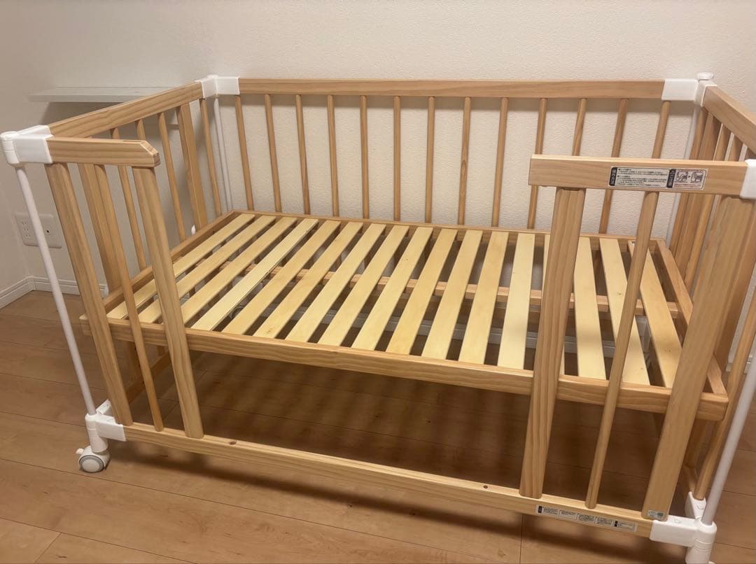 【Papico】babubuベビーベッド120/専用プレートベルト