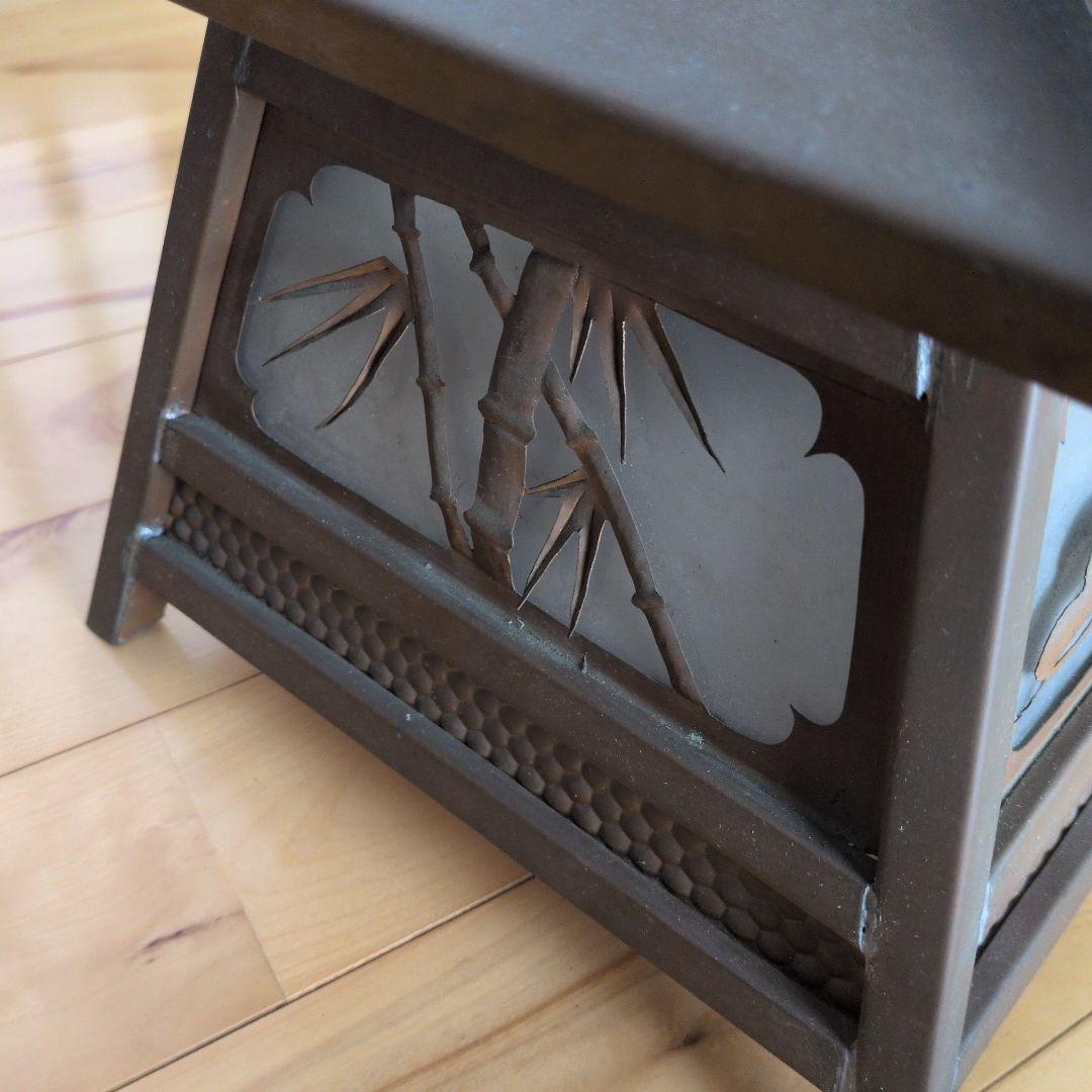 灯籠　銅製　年代物　アンティーク　美品　骨董品　釣り灯籠