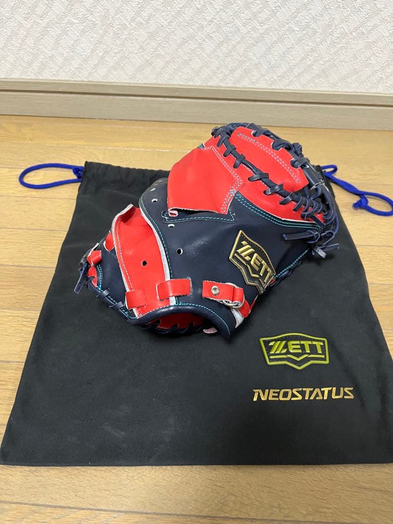 ZETT NEOSTATUS キャッチャーミット 赤青