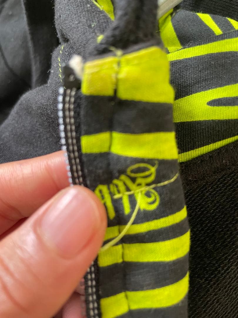 初期/希少/Abbey Dawn ブラック　ネオングリーン　ゼブラ　パーカー