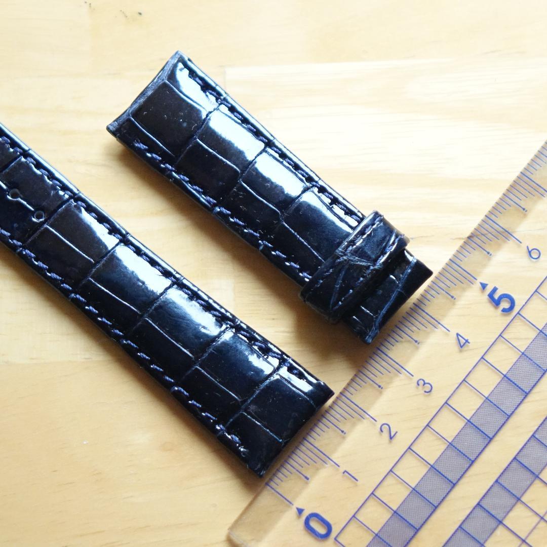 【新品未使用】Grand seiko 純正クロコダイル　ネイビー 竹符 19mm