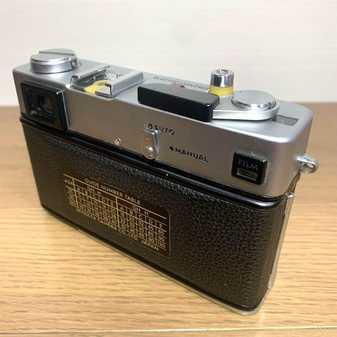 【動作確認、清掃済】minolta HI-MATIC E 皮ケース付き