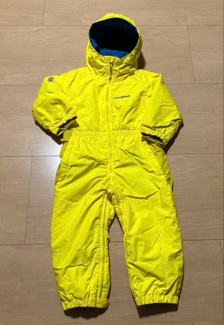 【mont-bell】スノーウェア カバーオール イエロー 100cm