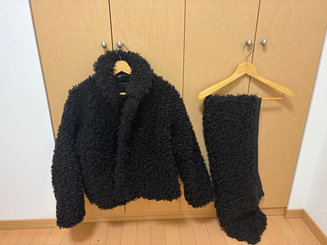 Katrin tokyo 4way eco fur coat ファーコート 黒