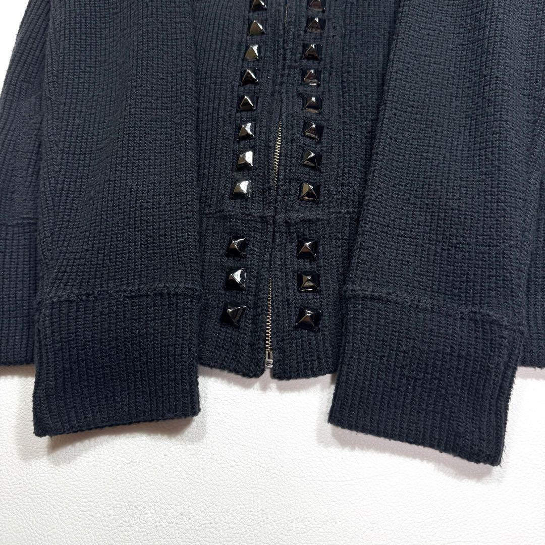 【希少】ヒステリックグラマー ニットパーカー スタッズ ヒスガール リブ Y2K