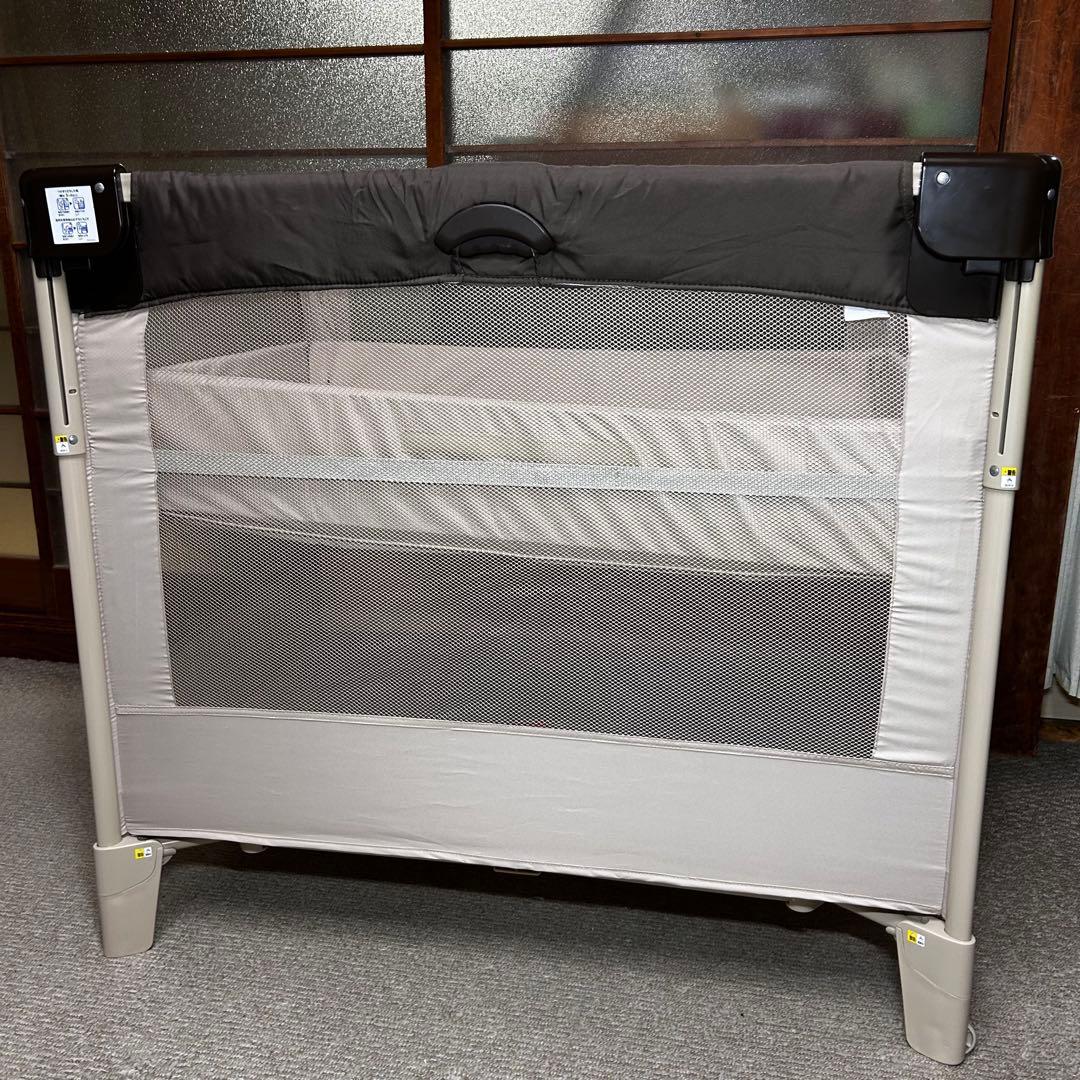 美品 アップリカ ココネル　ココア ベビーベッド 出産準備 新生児