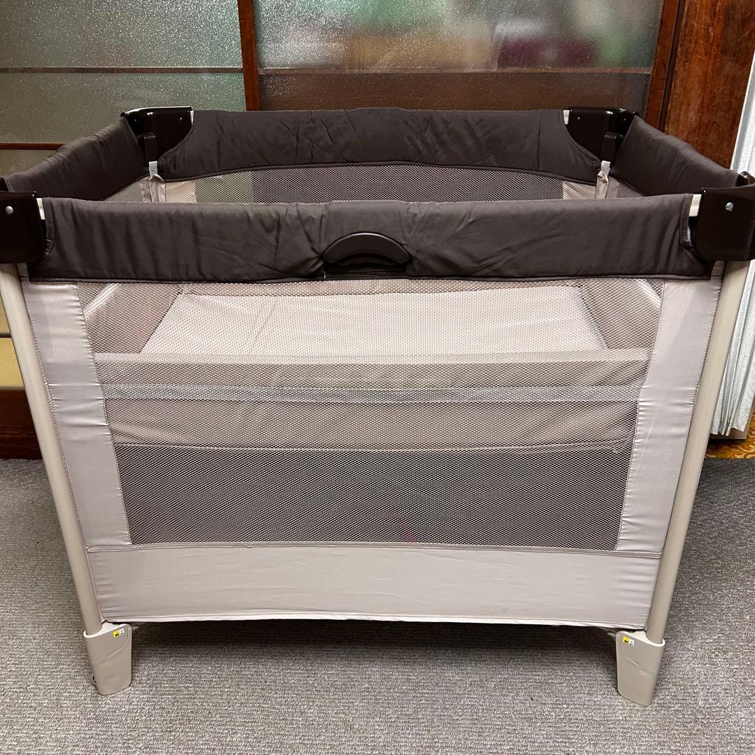 美品 アップリカ ココネル　ココア ベビーベッド 出産準備 新生児