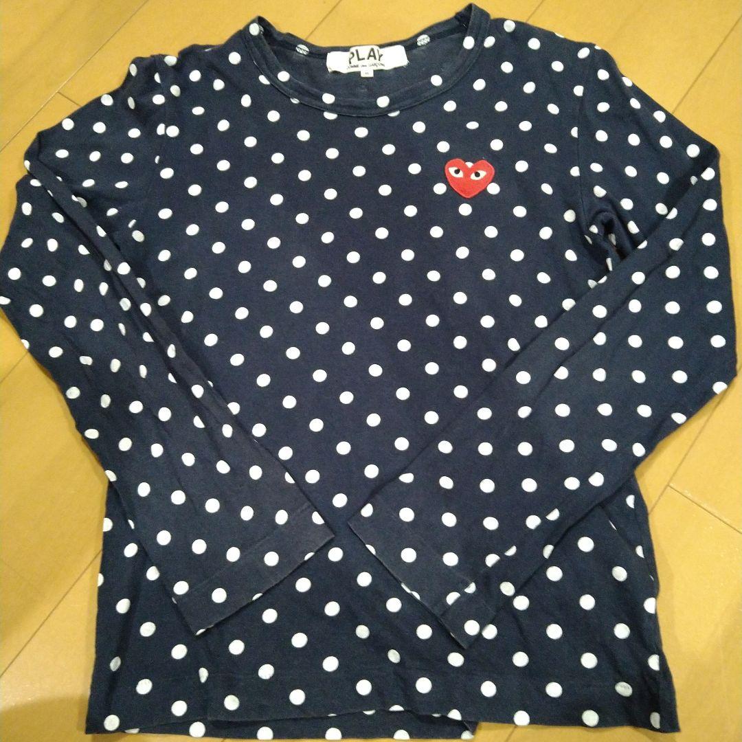プレイコムデギャルソン　レディース　水玉　ドット柄　長袖カットソー