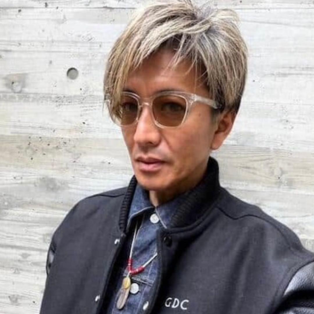 キムタク着用 同型同色 クリアフレーム サングラス