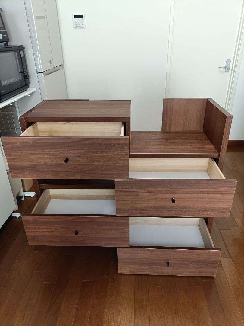 横幅可変式4段チェスト