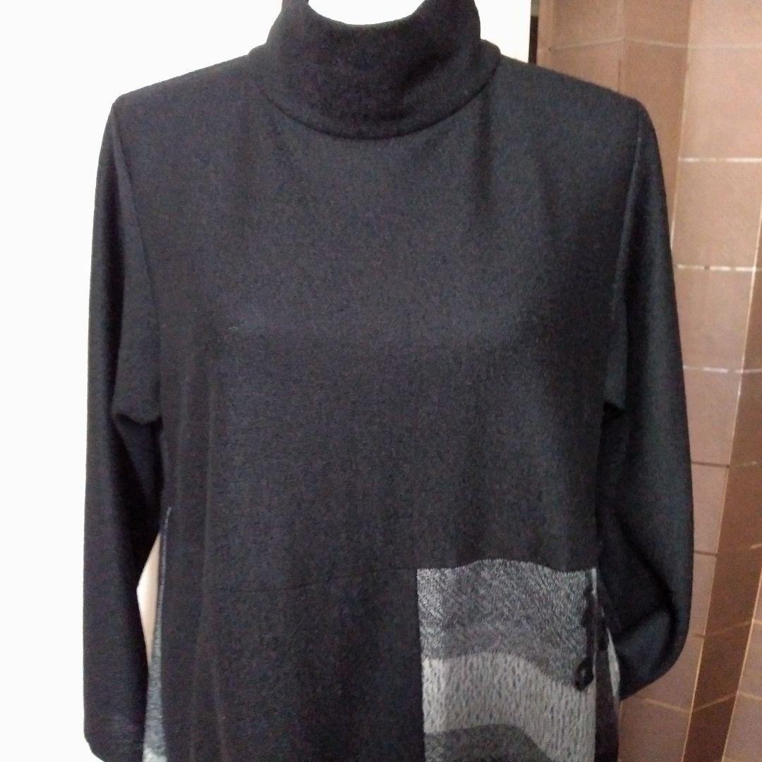 ※専用です※ ジェニーギャルソン裏地付き ハイネックAラインワンピース (黒系)