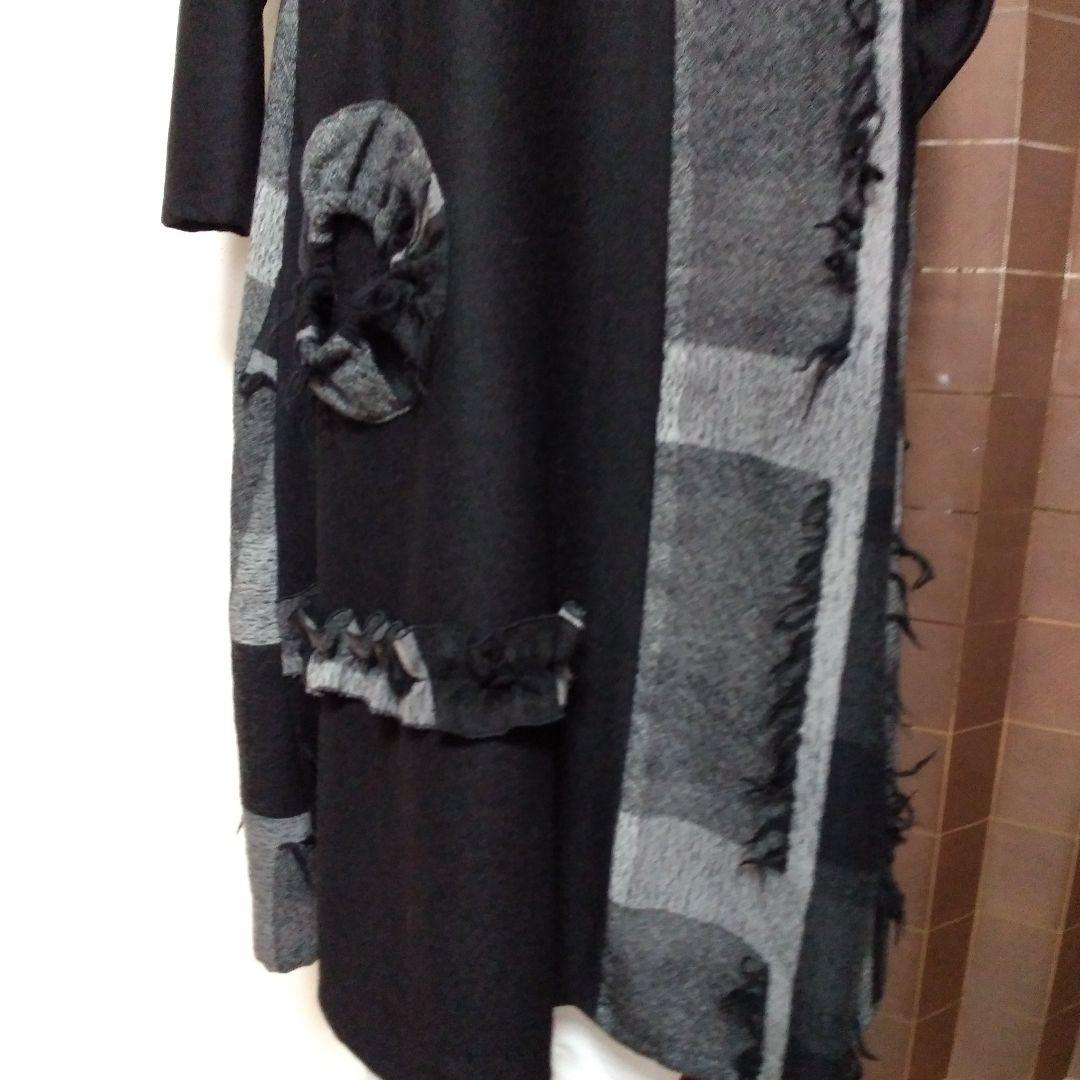 ※専用です※ ジェニーギャルソン裏地付き ハイネックAラインワンピース (黒系)