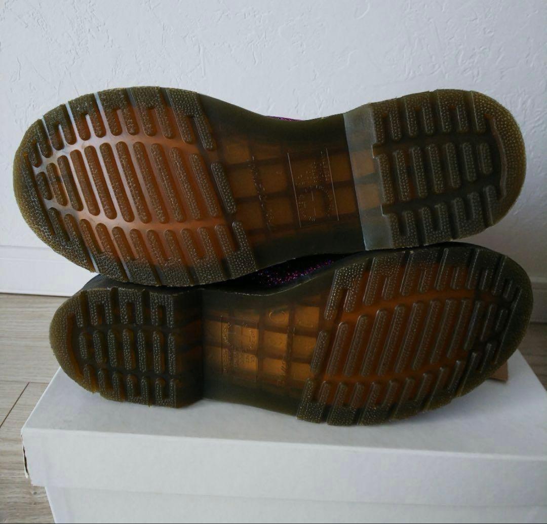 ドクターマーチン ブーツ グリッター ラメ ピンク パープル ＵＫ６．５