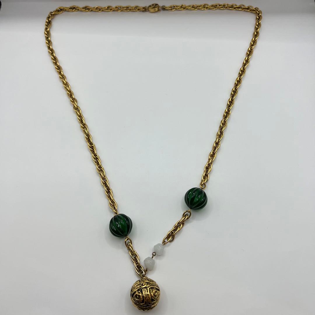 【極美品】シャネル ネックレス ココマーク グリポア ゴールド 1985