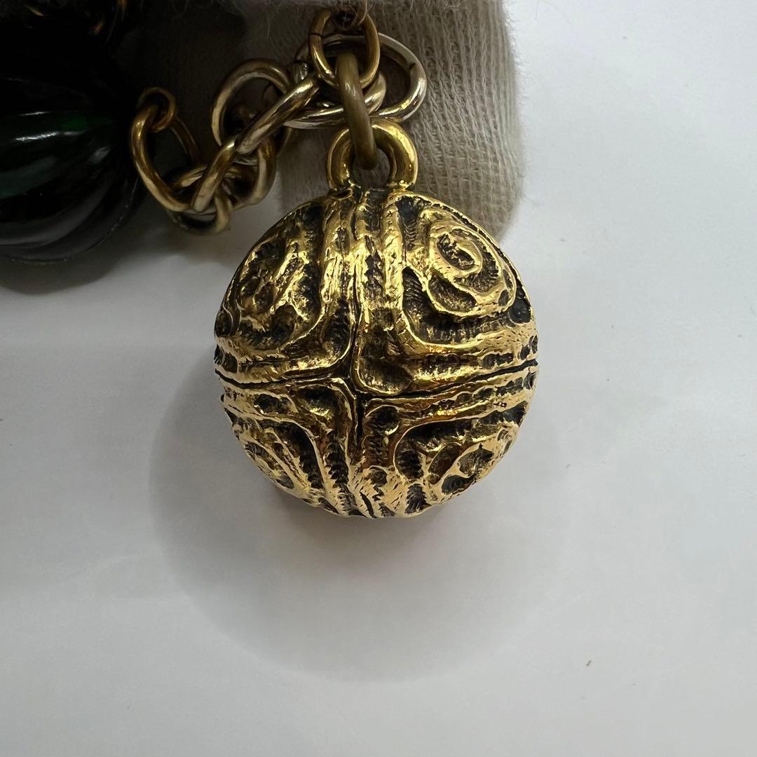 【極美品】シャネル ネックレス ココマーク グリポア ゴールド 1985