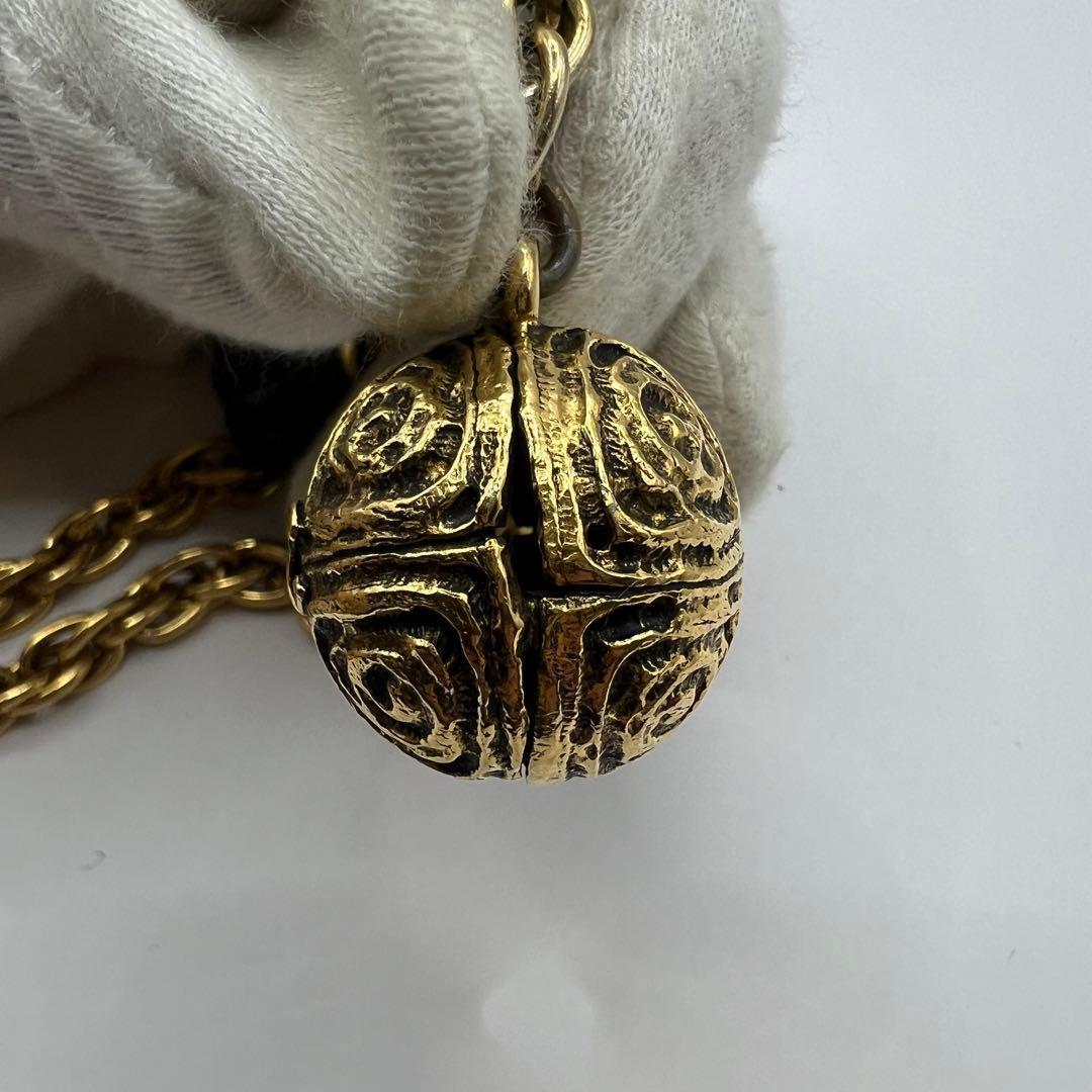 【極美品】シャネル ネックレス ココマーク グリポア ゴールド 1985