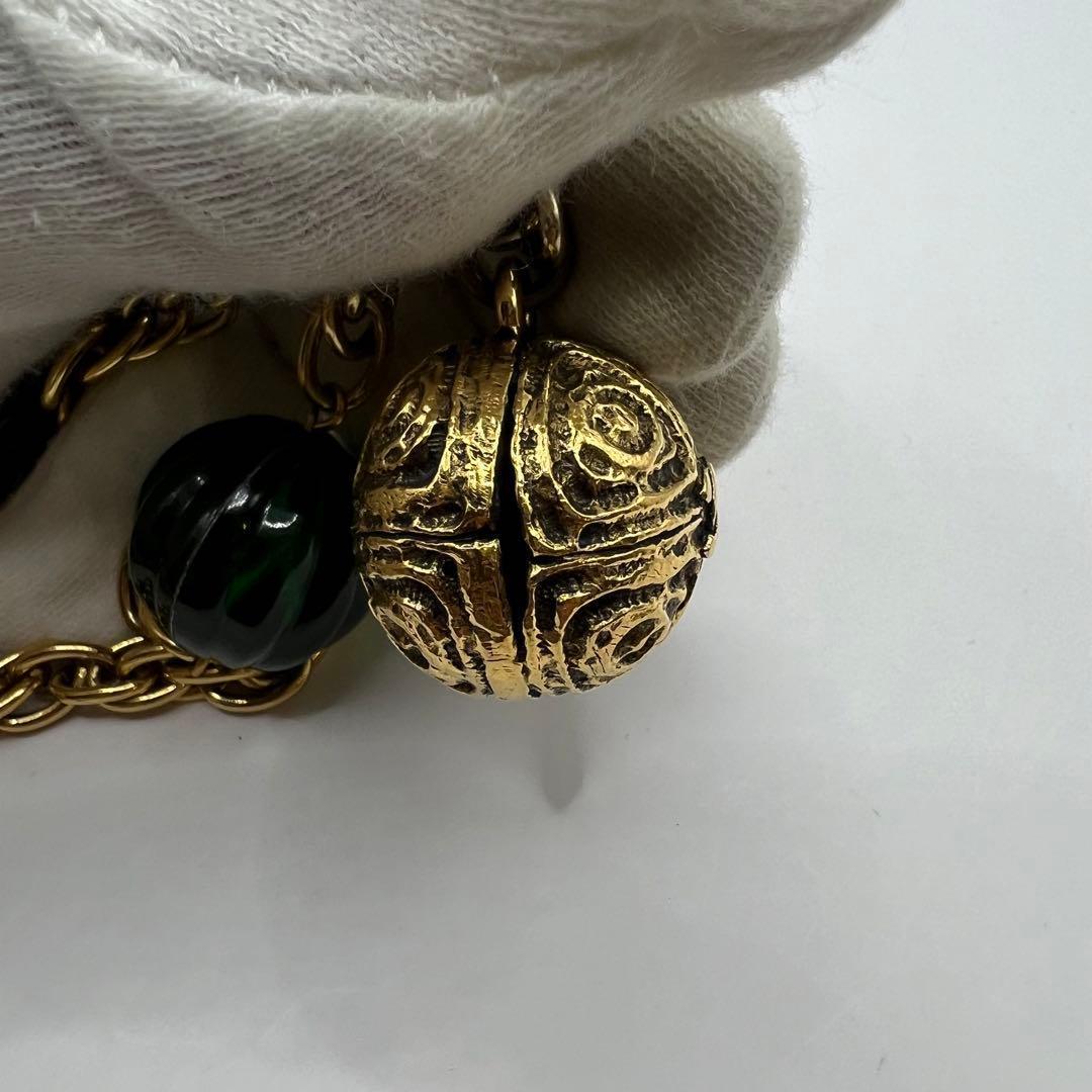 【極美品】シャネル ネックレス ココマーク グリポア ゴールド 1985