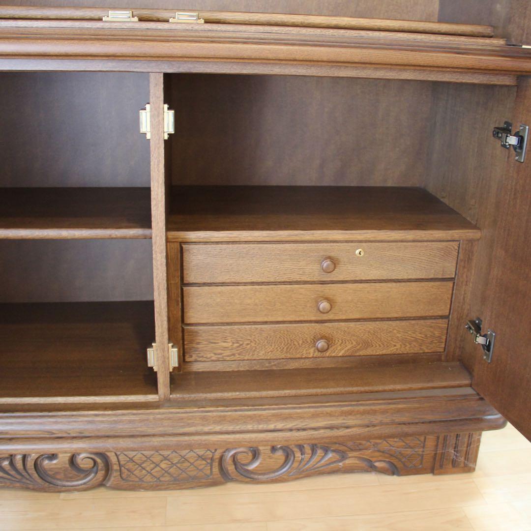 値下げ！国産木製キャビネット ナラ材 展示未使用品