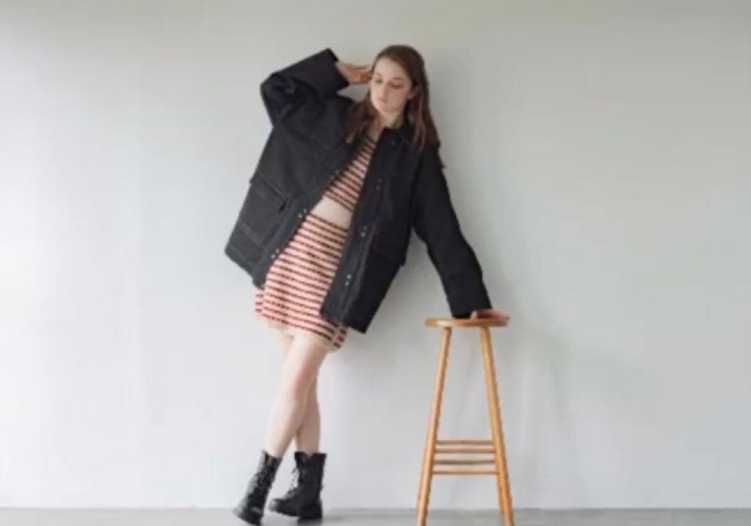 pinue オーバーサイズデニムジャケット　ブラック