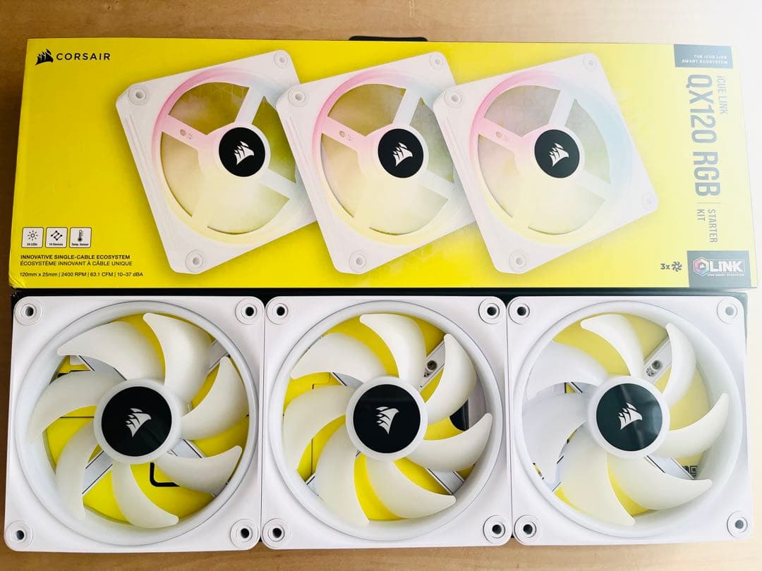 CORSAIR QX120 RGB ファン 3個セット　①