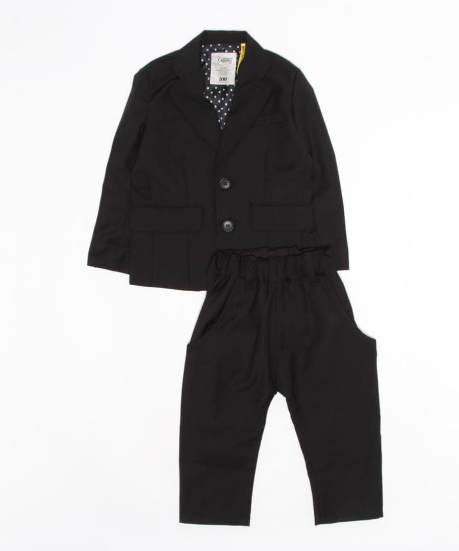 フォーマルスーツセット ネイビー ブラック 120cm~ シャツセット