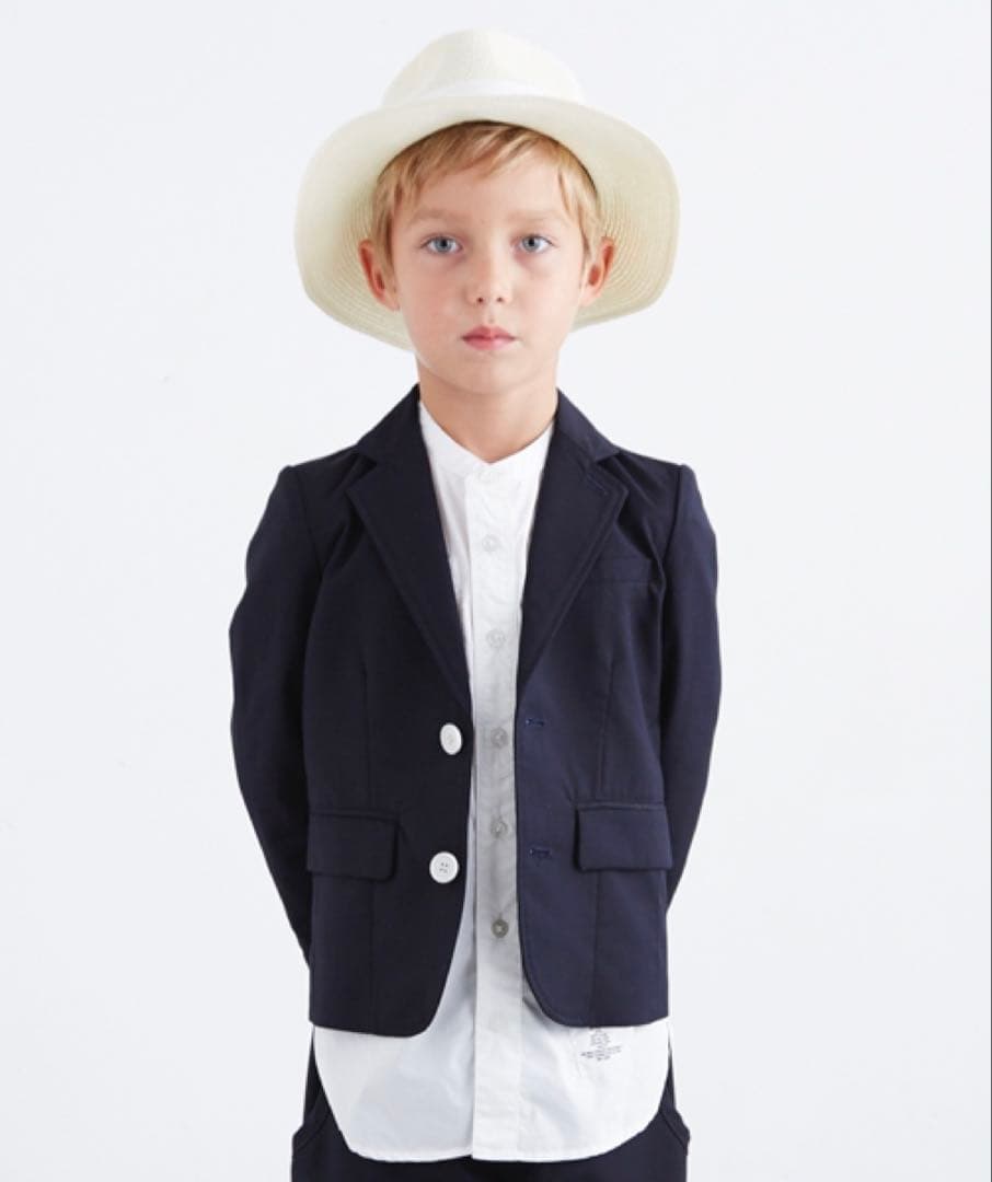 フォーマルスーツセット ネイビー ブラック 120cm~ シャツセット