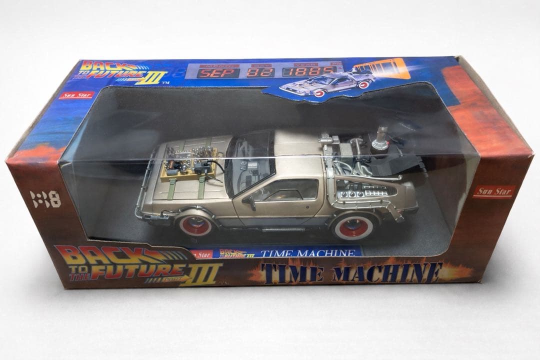サンスター 1/18 デロリアン バックトゥザフューチャー PART3 【絶版】