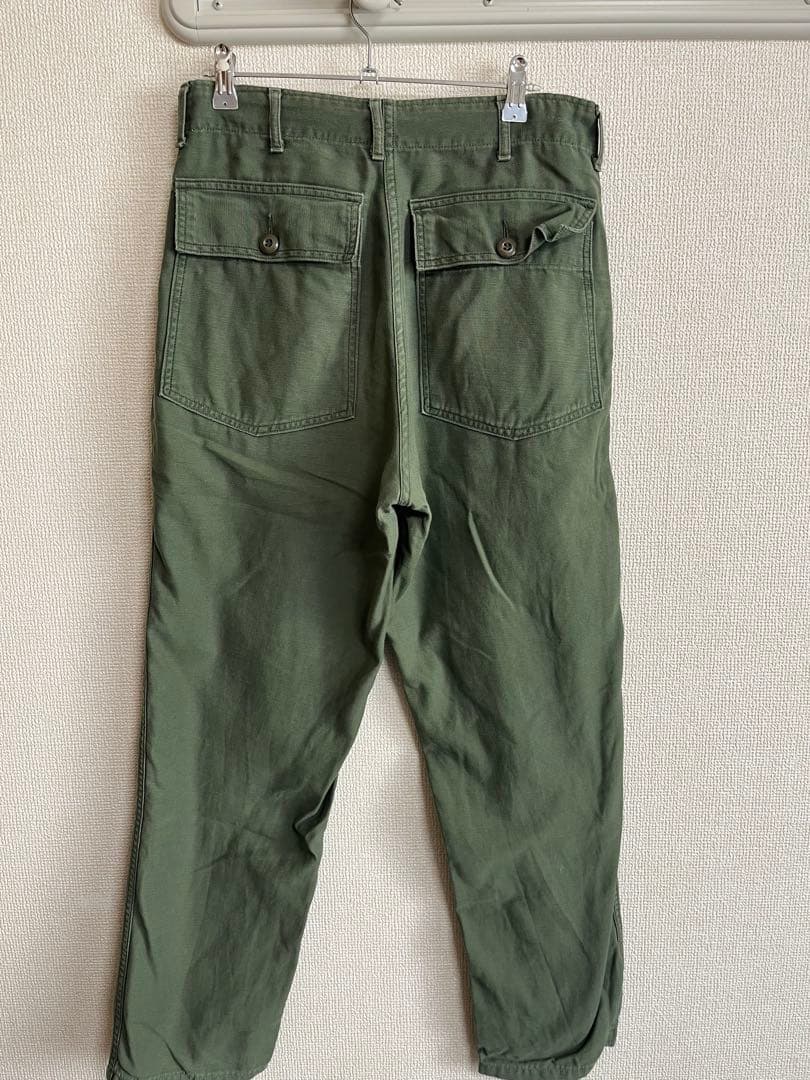 US Army ベイカーパンツ 60年代後半〜70年代前半 コットンサテン 米軍