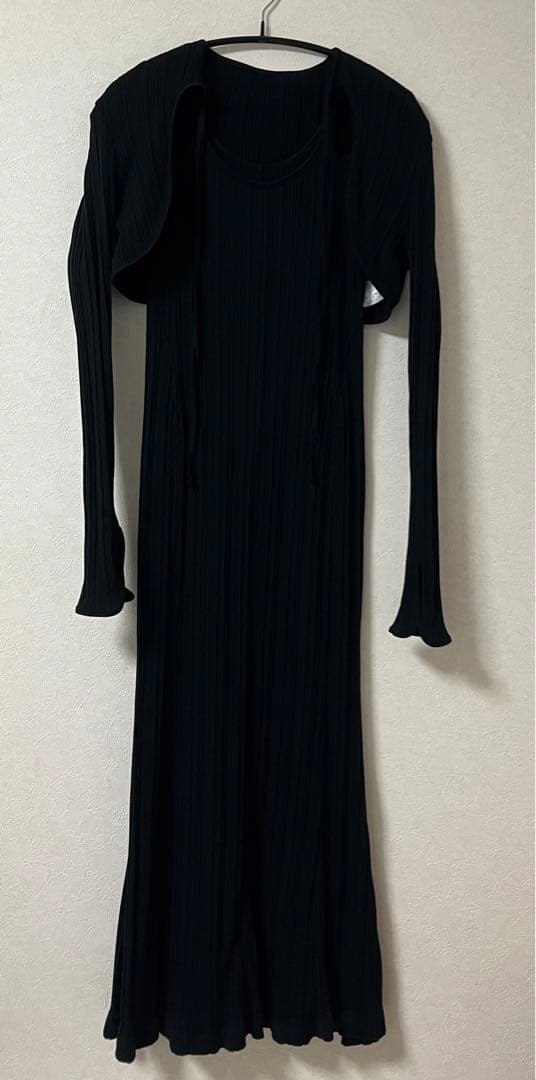 Mame Kurogouchi Cotton2wayDress ランダムリブ