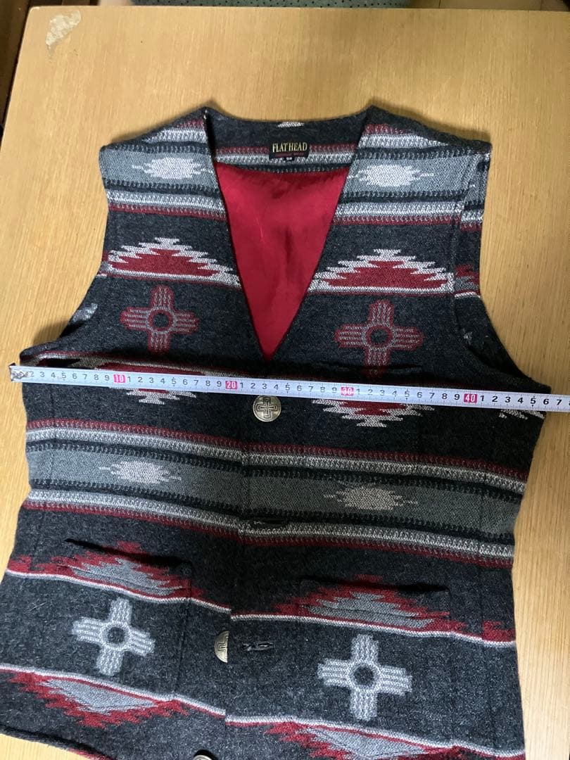 THE FLAT HEAD ブランケット ネイティブ ベスト サイズ38