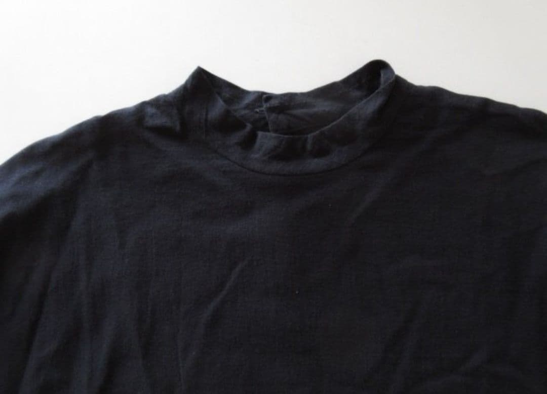 evameva コットン スタンドカラー スクエア シャツ