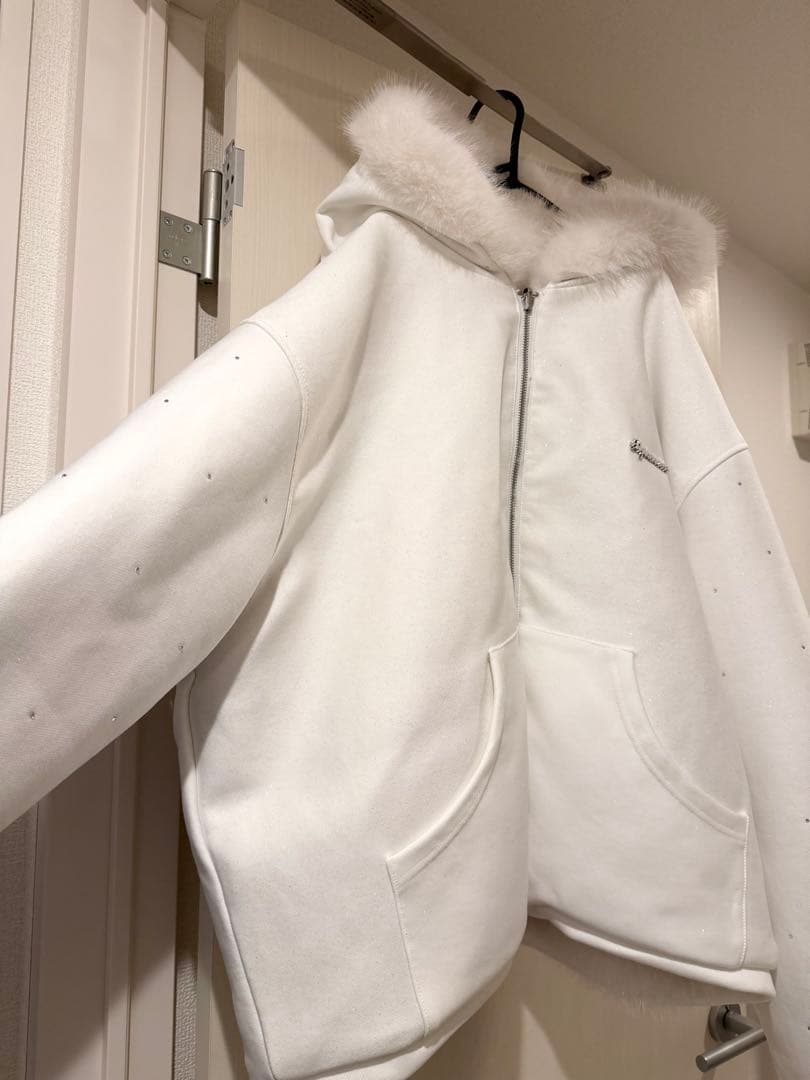 andwang kirakira 2way fur zipup (実物写真あり)