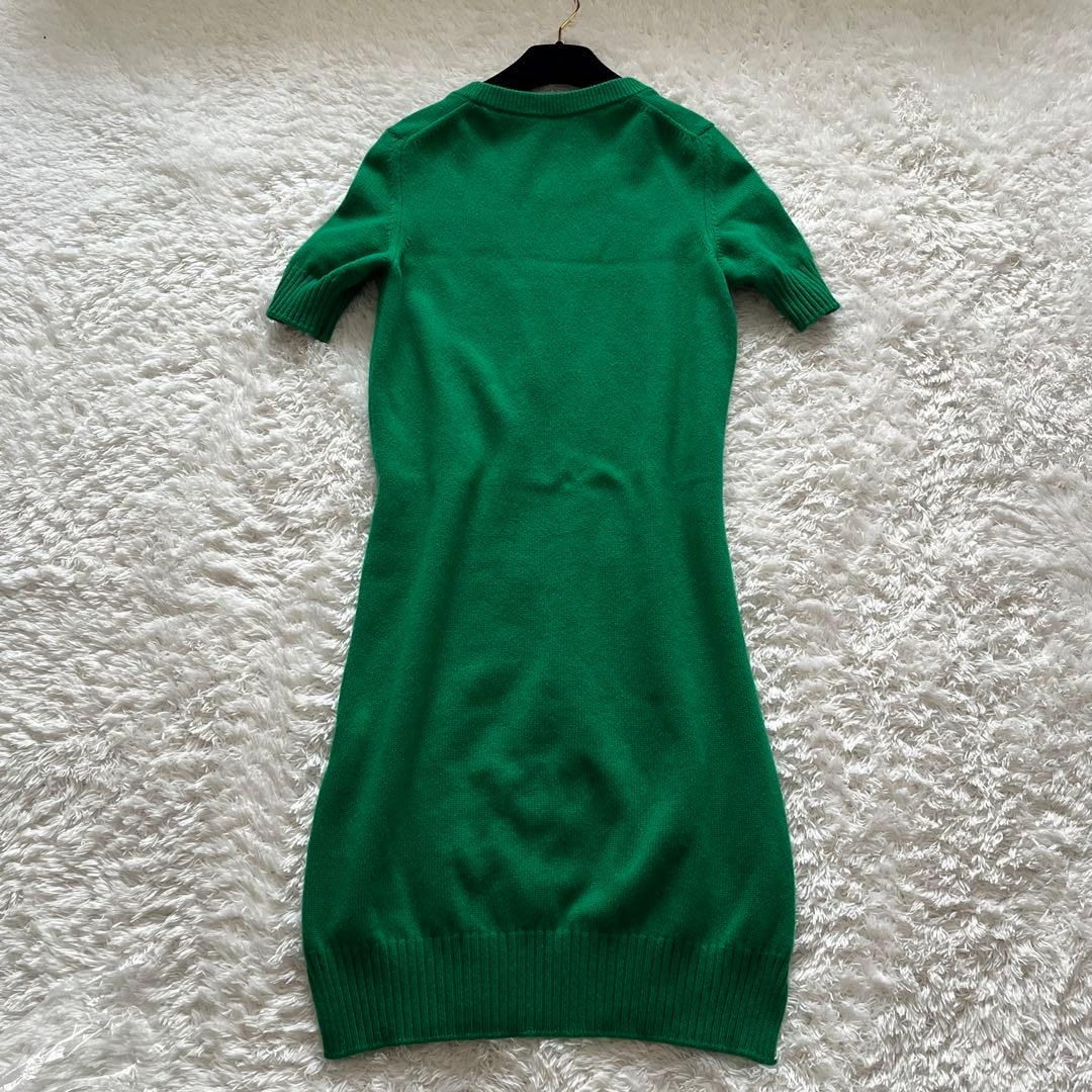 ✨️極美品✨️ HERMES カシミア100 ワンピース ニット　グリーン